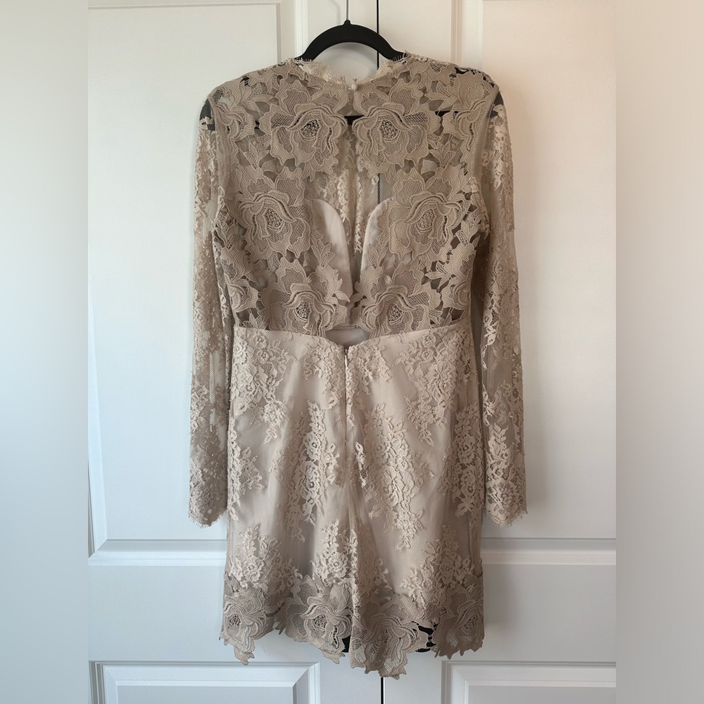 SAYLOR Lace Leondra Mini Dress Nude (Size M) - Picture 4 of 12